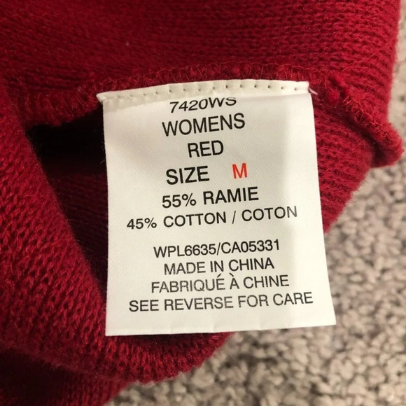 Vintage Woolrich Holiday Red Wool Vest Size Medium - Picture 7 of 7